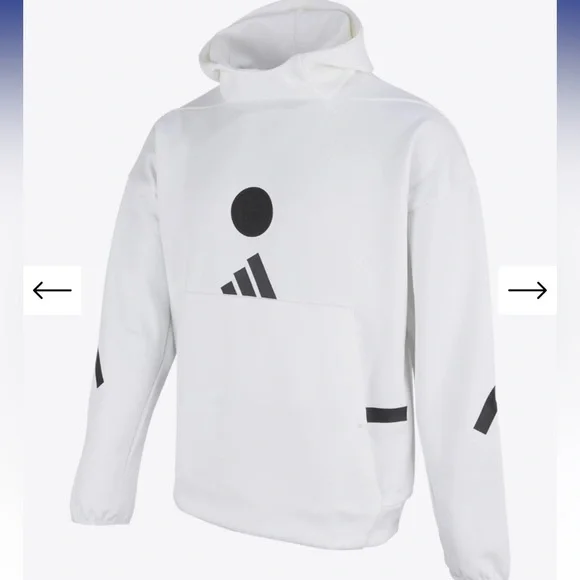 2024/25 Leicester City adidas Z.N.E White Hoody (Large - New) - Picture 2 of 3